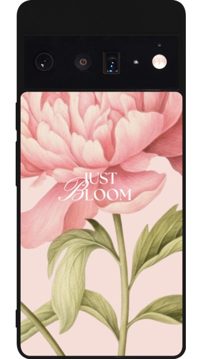Google Pixel 6 Pro Case Hülle - Silikon schwarz Just Bloom Spring 2026