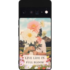 Google Pixel 6 Pro Case Hülle - Silikon schwarz Live life in full moon Spring 2026