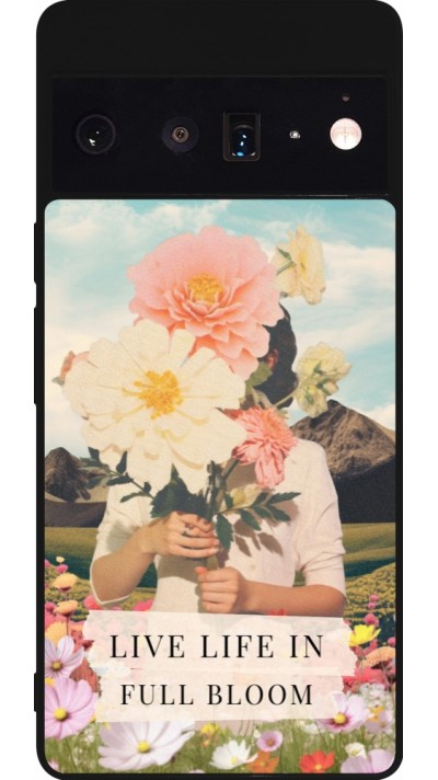 Google Pixel 6 Pro Case Hülle - Silikon schwarz Live life in full moon Spring 2026