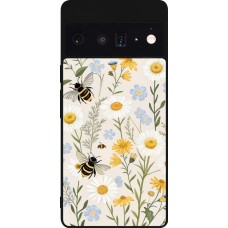 Google Pixel 6 Pro Case Hülle - Silikon schwarz Pattern bees Spring 2026