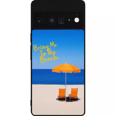 Coque Google Pixel 6 Pro - Silicone rigide noir Summer 2025 Bring me to the beach