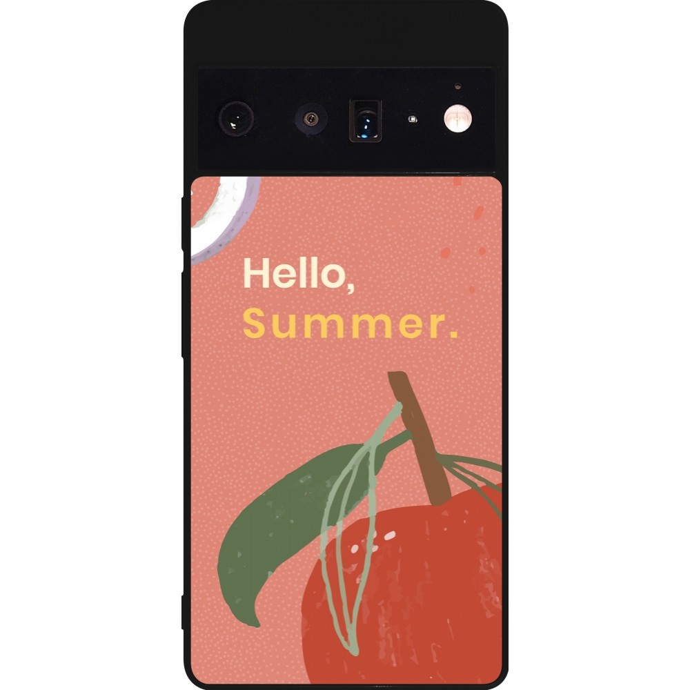 Coque Google Pixel 6 Pro - Silicone rigide noir Summer 2025 Hello summer