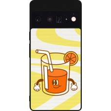 Coque Google Pixel 6 Pro - Silicone rigide noir Summer drink 2026