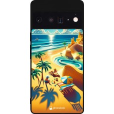 Coque Google Pixel 6 Pro - Silicone rigide noir Sunset Breeze