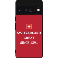Coque Google Pixel 6 Pro - Silicone rigide noir Switzerland Great Since 1291