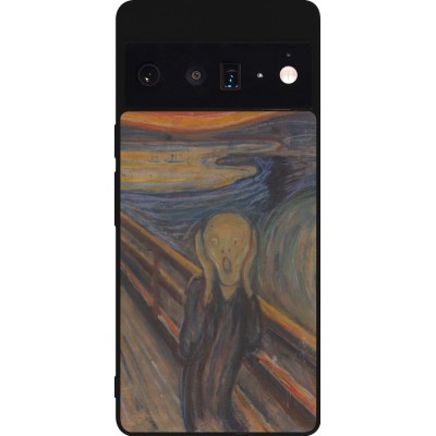 Coque Google Pixel 6 Pro - Silicone rigide noir Tableau art - Le Cri - Edvard Munch