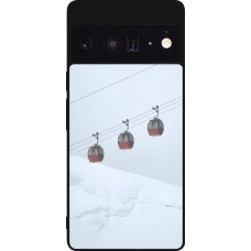 Google Pixel 6 Pro Case Hülle - Silikon schwarz Winter 22 ski lift
