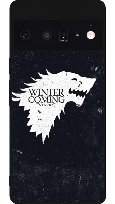 Coque Google Pixel 6 Pro - Silicone rigide noir Winter is coming Stark