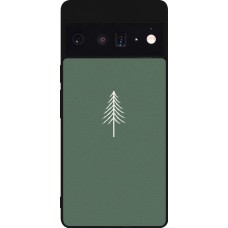 Google Pixel 6 Pro Case Hülle - Silikon schwarz Christmas 22 minimalist tree