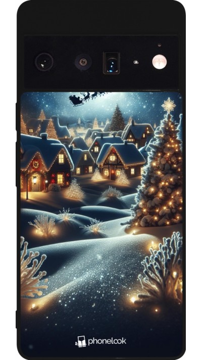 Coque Google Pixel 6 Pro - Silicone rigide noir Noël 2023 Christmas is Coming