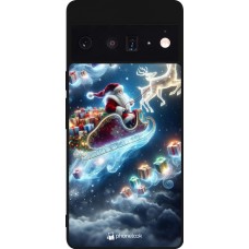 Google Pixel 6 Pro Case Hülle - Silikon schwarz Weihnachten 2023 Verzauberter Weihnachtsmann