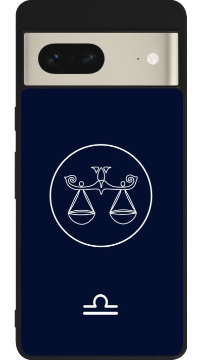 Coque Google Pixel 7 - Silicone rigide noir Astrologie Balance
