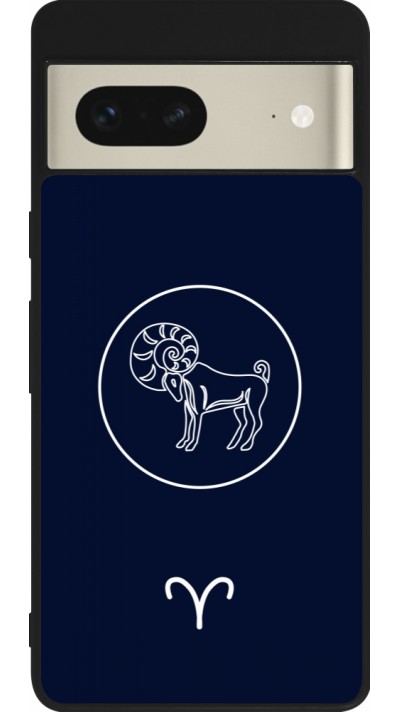 Coque Google Pixel 7 - Silicone rigide noir Astrologie Bélier