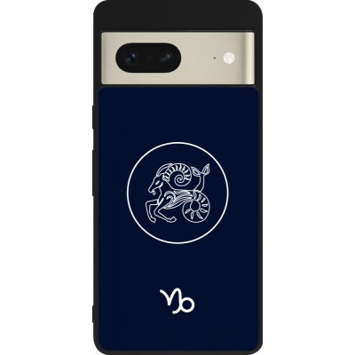 Google Pixel 7 Case Hülle - Silikon schwarz Astrologie Steinbock