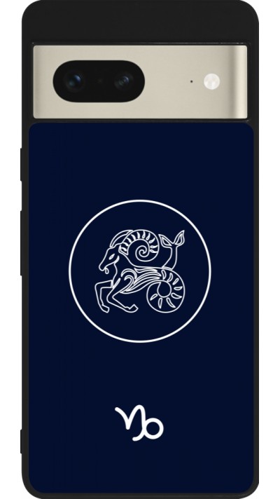 Coque Google Pixel 7 - Silicone rigide noir Astrologie Capricorne