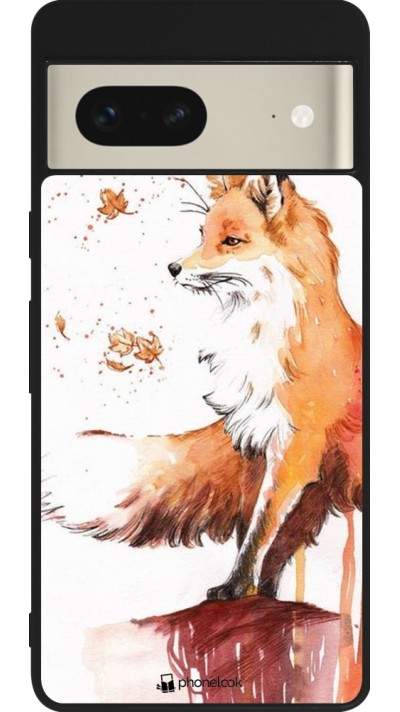 Coque Google Pixel 7 - Silicone rigide noir Autumn 21 Fox