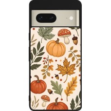Coque Google Pixel 7 - Silicone rigide noir Autumn 25 Autumn pattern