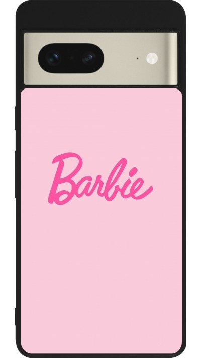 Coque Google Pixel 7 - Silicone rigide noir Barbie Text