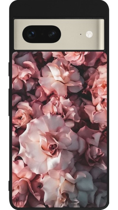 Coque Google Pixel 7 - Silicone rigide noir Beautiful Roses