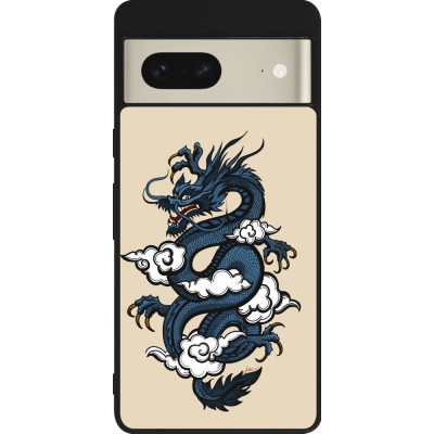 Google Pixel 7 Case Hülle - Silikon schwarz Blue Dragon Tattoo