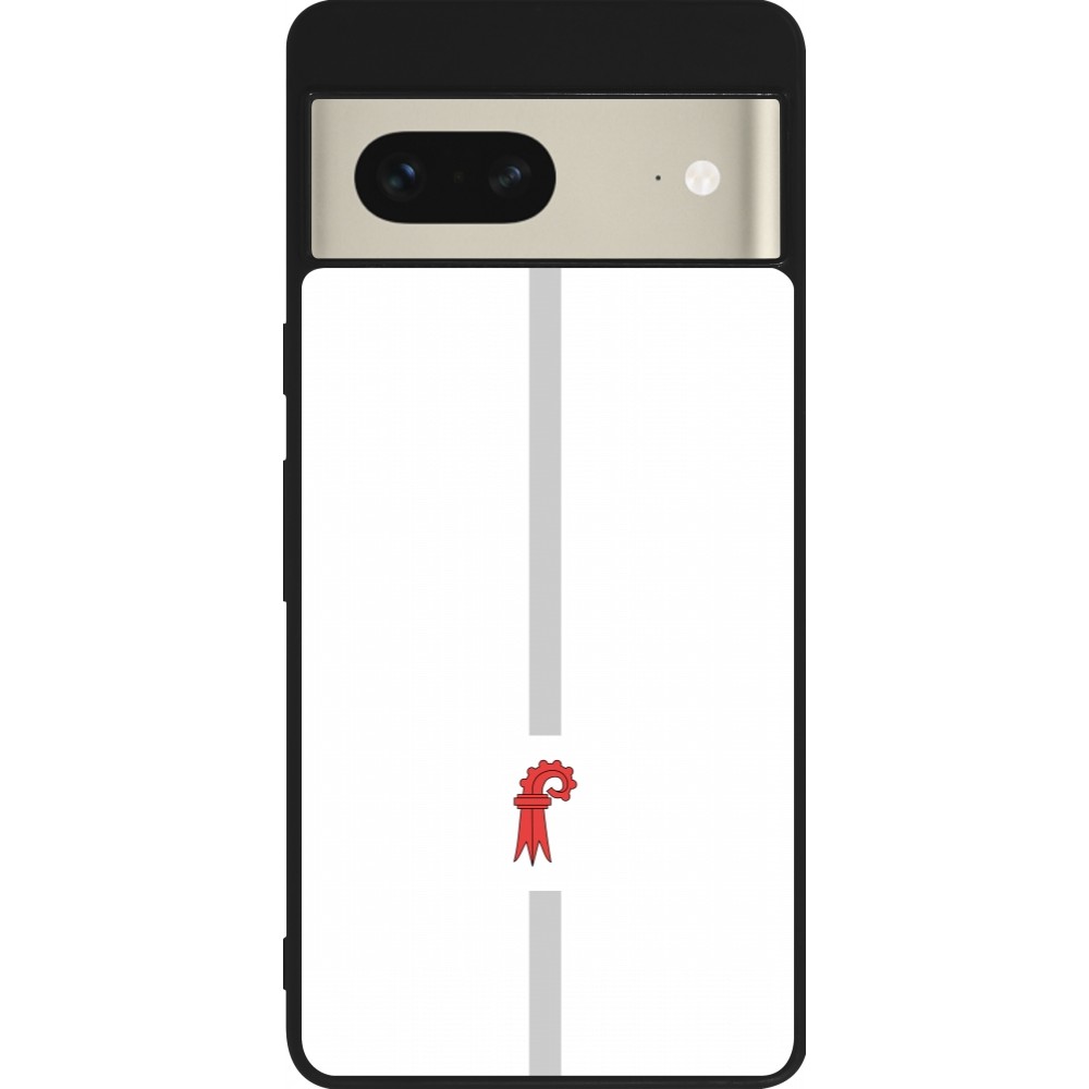 Coque Google Pixel 7 - Silicone rigide noir Canton BL blanc