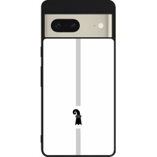 Coque Google Pixel 7 - Silicone rigide noir Canton BS blanc