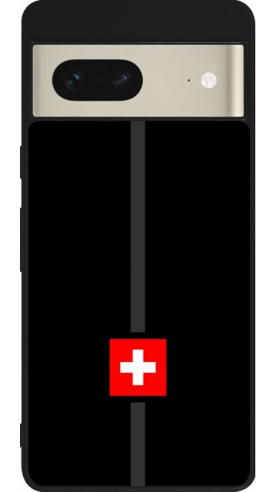 Coque Google Pixel 7 - Silicone rigide noir Canton CH noir