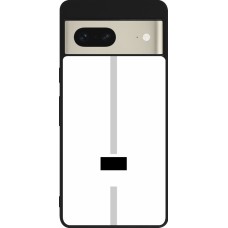 Coque Google Pixel 7 - Silicone rigide noir Canton FR blanc