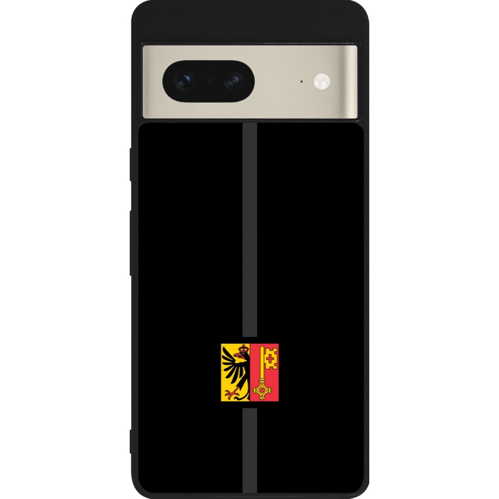 Coque Google Pixel 7 - Silicone rigide noir Canton GE noir