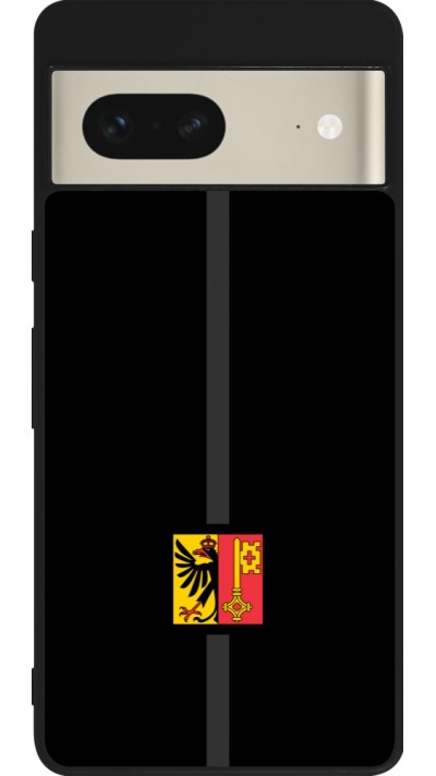 Coque Google Pixel 7 - Silicone rigide noir Canton GE noir
