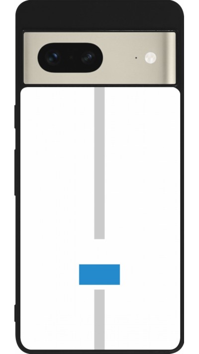 Coque Google Pixel 7 - Silicone rigide noir Canton LU blanc