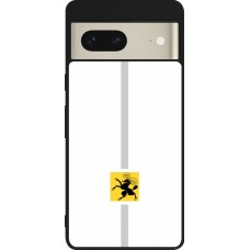 Coque Google Pixel 7 - Silicone rigide noir Canton SH blanc