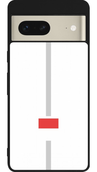 Coque Google Pixel 7 - Silicone rigide noir Canton SO blanc