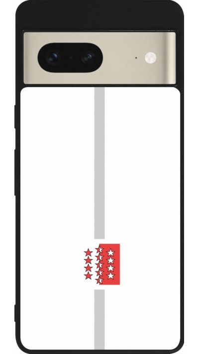 Coque Google Pixel 7 - Silicone rigide noir Canton VS blanc