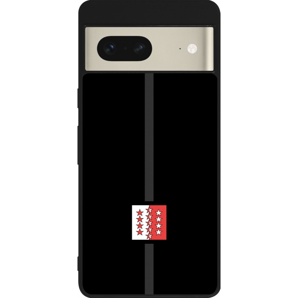 Google Pixel 7 Case Hülle - Silikon schwarz Kanton VS schwarz
