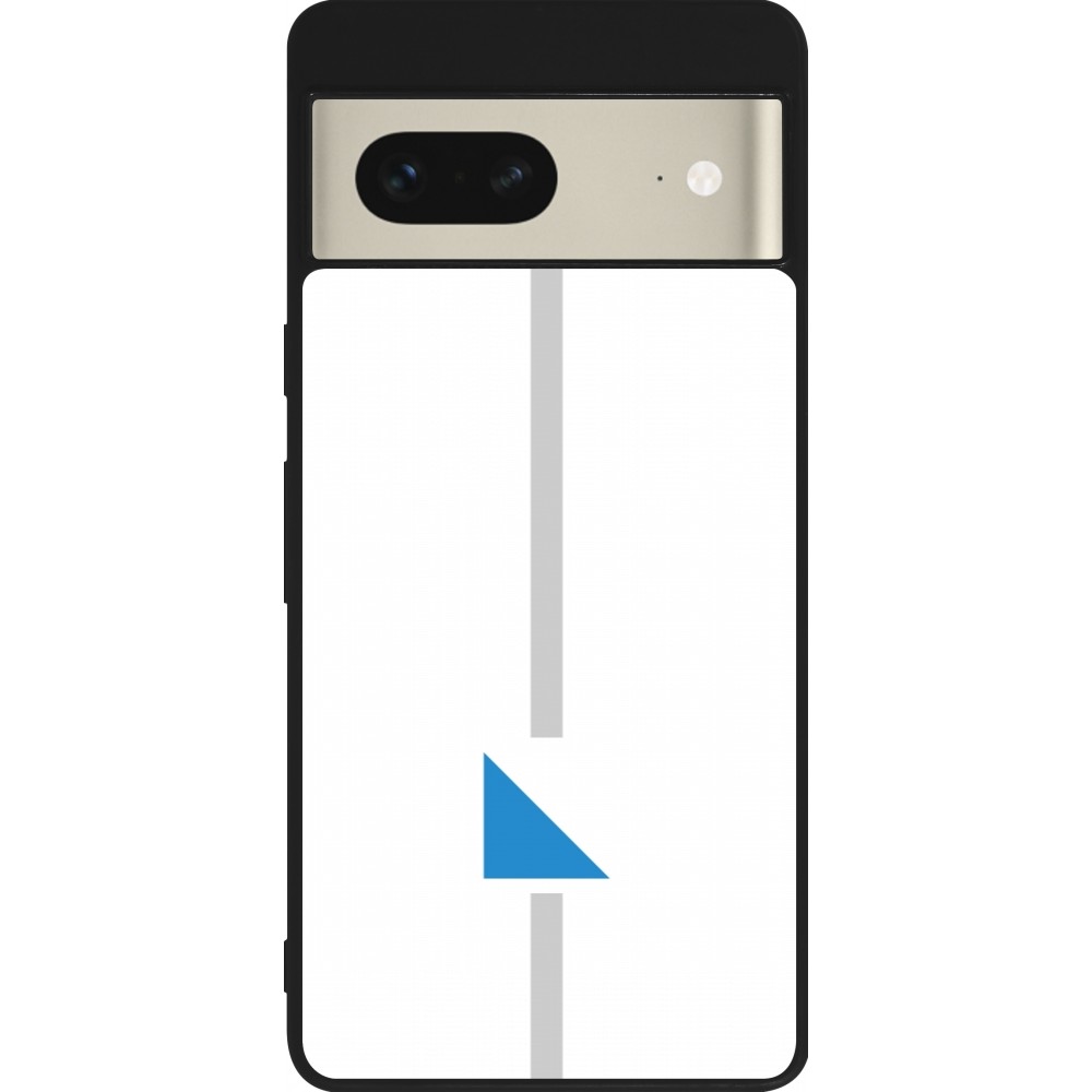 Coque Google Pixel 7 - Silicone rigide noir Canton ZH blanc