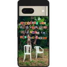 Google Pixel 7 Case Hülle - Silikon schwarz Chairs DTMF