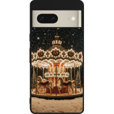 Google Pixel 7 Case Hülle - Silikon schwarz Christmas 25 Carousel