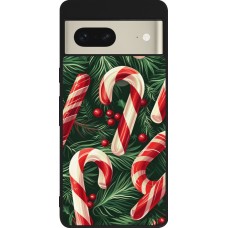 Google Pixel 7 Case Hülle - Silikon schwarz Christmas 25 Xmas Stick