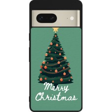 Coque Google Pixel 7 - Silicone rigide noir Christmas 25 Xmas Tree
