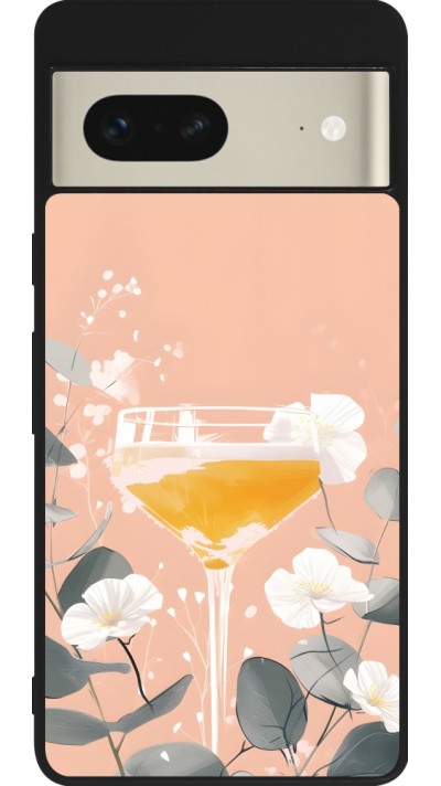Coque Google Pixel 7 - Silicone rigide noir Cocktail Flowers