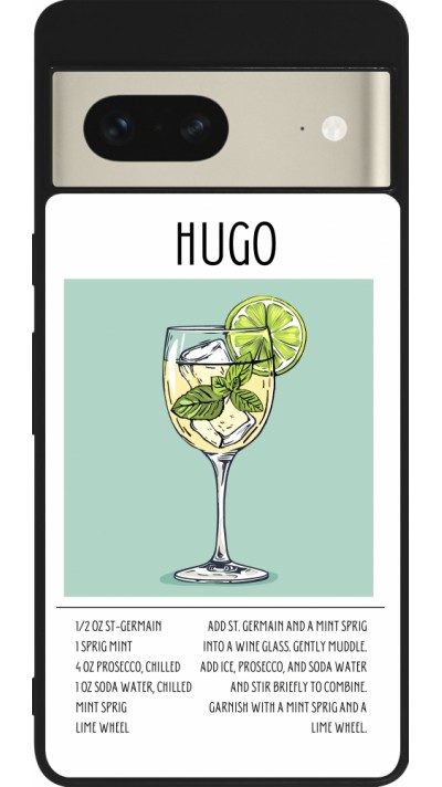 Coque Google Pixel 7 - Silicone rigide noir Cocktail recette Hugo