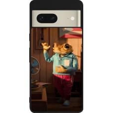 Google Pixel 7 Case Hülle - Silikon schwarz Dancing frog DTMF