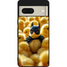 Coque Google Pixel 7 - Silicone rigide noir Easter 2026 Chicken Batman