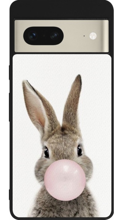 Google Pixel 7 Case Hülle - Silikon schwarz Easter 2023 bubble gum bunny