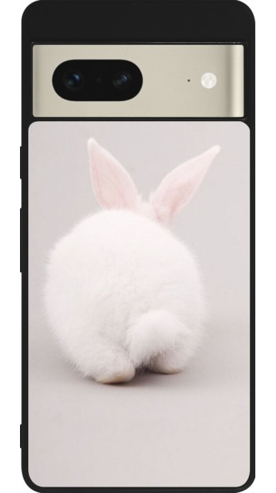 Coque Google Pixel 7 - Silicone rigide noir Easter 2024 bunny butt