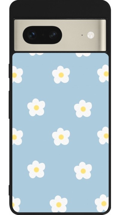 Google Pixel 7 Case Hülle - Silikon schwarz Easter 2024 daisy flower