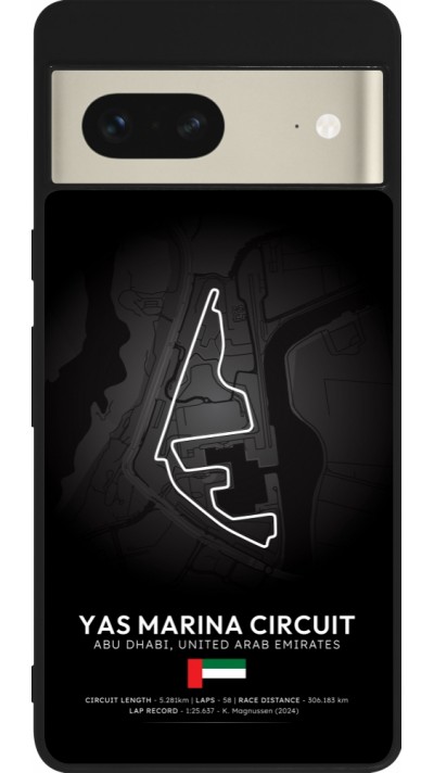 Coque Google Pixel 7 - Silicone rigide noir F1 Track 2025 Abu Dhabi