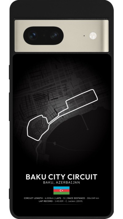 Coque Google Pixel 7 - Silicone rigide noir F1 Track 2025 Azerbaijan
