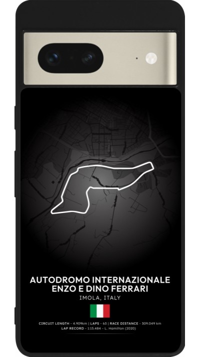 Coque Google Pixel 7 - Silicone rigide noir F1 Track 2025 Emilia-Rogmana